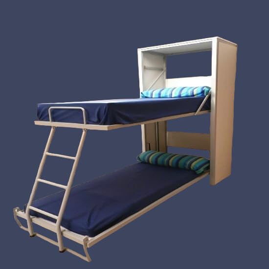 Monarka Litera abatible Vertical Modelo GR (90x180 cm, Estructura y Base en Blanco)
