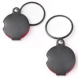 LKCCTK 折りたたみ式ルーペ 10倍拡大 ポケットサイズ 2個セット 軽量デザイン 読書支援/子供の観察/精密修理に最適 虫眼鏡