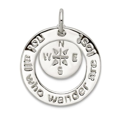 Pendentif Not All Who Wander argent 925, le bijou des rêveuses