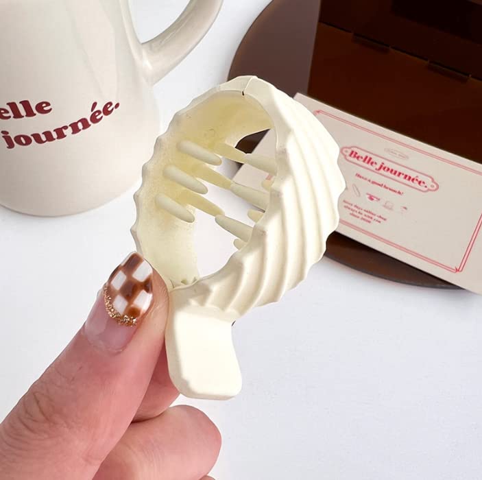 Miniatura 5 de 2 pinzas para el pelo de cola de caballo alta, con hebilla de cola de caballo mate, pinzas para el cabello redondas, dentadas pequeñas, mate,