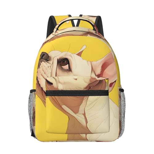 Sac à dos ordinateur portable bouledogue français homme femme sac voyage