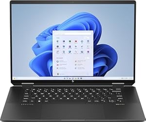 HP Spectre x360 2-in-1 convertible copilot+ laptop, Intel Core Ultra 7 155H met geïntegreerde KI, 16" WQXGA IPS touchscreen, 16 GB RAM, 1 TB SSD, Intel Arc Graphics, Win11, QWERTZ, zwart