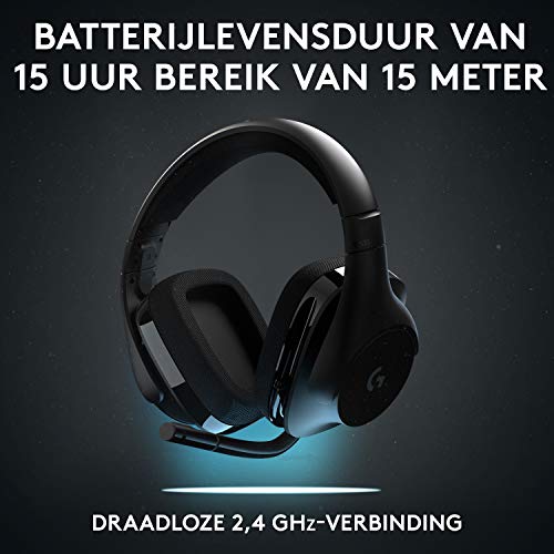 Logitech G533 Draadloze Gaming Headset, 7.1 Surround sound, DTS Headphone:X, 40mm Pro-G drivers, Noise Cancelling Microfoon, 2.4GHz draadloos, Lichtgewicht, Batterijduur 15 uur, PC/Mac - Zwart - Afbeelding 4