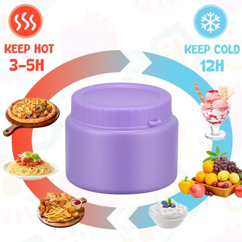 Image of Lunch Box Kids, Leak Proof 5 Compartment Bento Box for Kids, 13oz Thermo for Hot Food Kids Lunch Box,Hot Lunch Box for School Travel