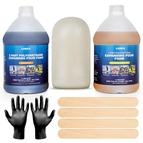 6 Lb Density Expanding Pour Foam Kit, 2 Part Liquid Urethane Closed Cell Foam...