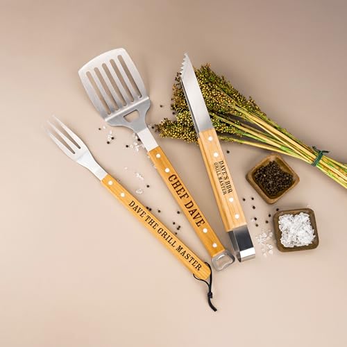 Set personalizado de herramientas para BBQ con 3 utensilios opcionales miniatura 7