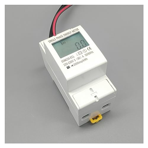 Medidor eléctrico monofásico de carril DIN 80A con pantalla LCD digital 5