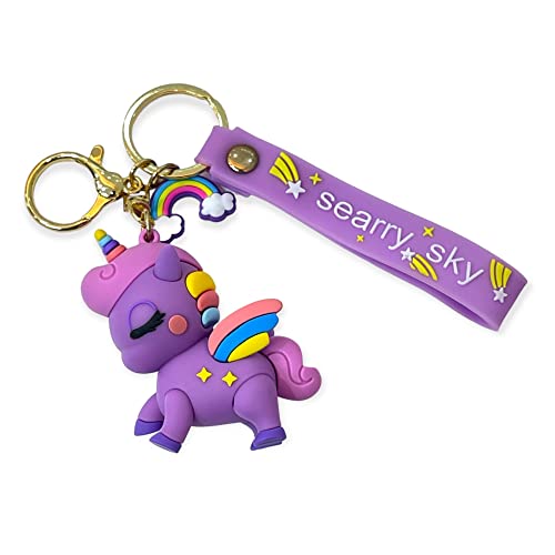Image of AUGEN Unicorn Action Figure Keychain Limited Edition for Car, Decoration, Cake, Office Desk & Study Table (Pack of 1)