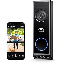 eufy Security Video Doorbell E340, Dual Doorbell with Camera with Package Detection, 2K Full HD Colour Night Vision, Cable or Battery Operated, Compatible with HomeBase S380, Free Use