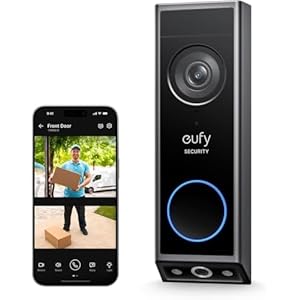eufy Security Video Doorbell E340 Dual Cameras with Delivery Guard 2K FHD Wireless Doorbell Camera,Wired or Battery Powered,Colour Night Vision,AI Motion/Package Detection,No Monthly Fee, Built-in 8GB