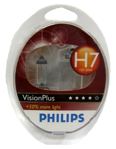 Philips 12972 Vision Plus   Bombilla H7 (2 unidades, 12 V, 55 W)