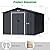 Garvee 8x12 Ft Metal Storage Shed with Pitched Roof & Lockable Door Galvanised Steel Storage Shed, Backyard Garden Patio Lawn Outdoor Sheds Large Garden Metal Shed for Garden, Patio, Backyard, Grey