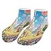 VstaDank Cartoon Fairyland Ankle Socks 5 Pairs Fashion Invisible Low Cut Sock for Adult Casual Short Sock Soft Cozy No Show Socks