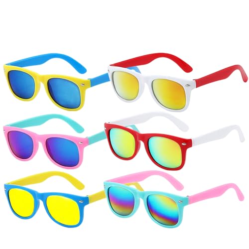 GoodUping 6 Pack Kids Sunglasses Bulk with UV Protection, Kids sunglasses Party Favors for Boys and Girls Ages 3-6, Essential Party Supplies for Summer Outdoor Activities