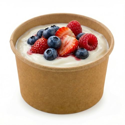 Image of Coppetta 5 oz Round Kraft Paper To Go Cup - 3 1 /4 inch x 3 1 /4 inch x 2 inch - 50 count box