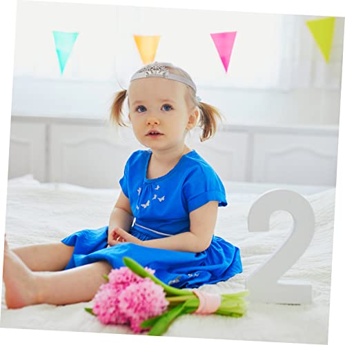 Abaodam 4 Pcs Tiara coroa bebê natal christmas faixa elástica bebê menina prendedor cabelo infantil