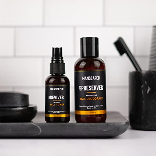 Manscaped® Grooming Essentials 4.0 Includes The Lawn Mower™ 4.0 Electric Groin Trimmer, Weed Whacker™ Nose Hair Trimmer, Crop Preserver™ Ball Deodorant, Crop Reviver™ Spray Toner, Shed Toiletry Bag #TOP3