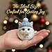 Furry Friends, Winter Cat Ornament Collection, 2025 New Cats Christmas Decor, Fluffy Textures, Festive Pom-Pom Hats, Charming Little Bells, for Cat Lovers and Christmas Decorations (#A)