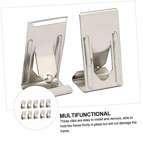 Image of DOITOOL 150pcs Picture Frame Clips for Wall Hanging Photo Frame Back Plate Hooks Easy to Install Hardware for Photos Artwork and Canvas