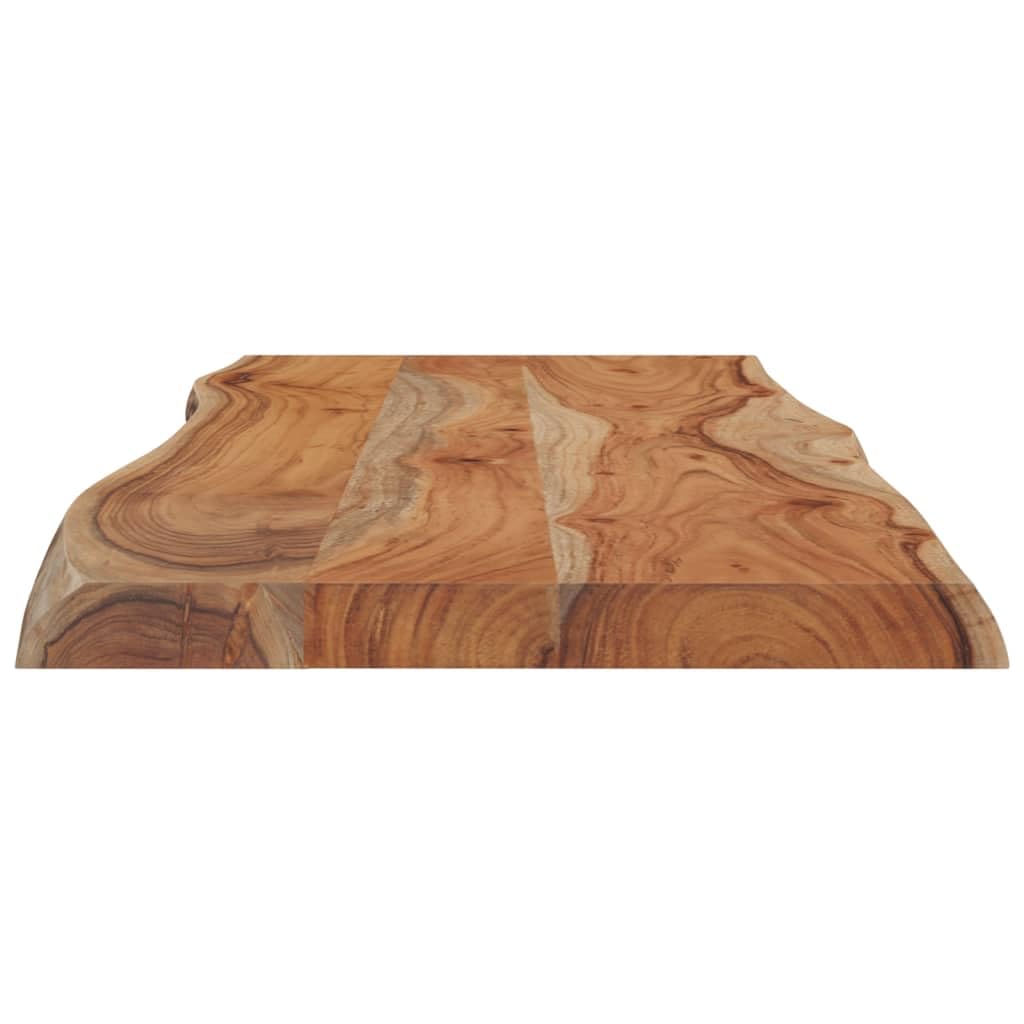 Dessus de table 80x40x2,5 cm rectangulaire bois massif acacia