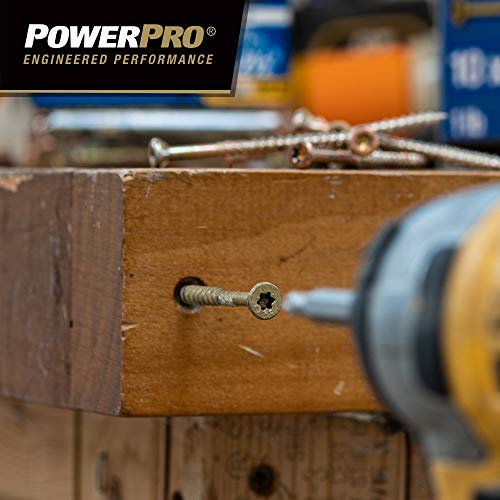 Power Pro Premium Exterior Wood Screws, #8 x 1-1/4"Inch All-Purpose Deck Screws for Outdoor Projects, T-25 Star Bit Included, Bronze, 1101 Pieces | 48605V4 by Power Pro - Image 8