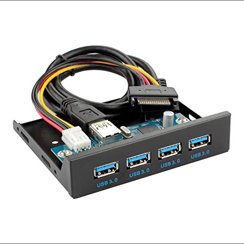 Hub USB 3.0 de baie disquette 3,5 pouces avec 4 ports et alimentation SATA 15 broches
