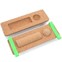 Axiqunel Balance Board, Premium Cork Balancing Board, Foot Strengthener for Enhanced Foot Function, Ankle Stability Trainer for Balance Stability, Improve Mobility & Prevent Falls