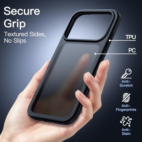 Image of JETech Matte Cover Case for iPhone New Pro Max, Black