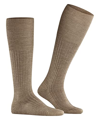 FALKE Herren Kniestrümpfe Bristol Pure M KH Wolle lang einfarbig 1 Paar, Braun (Nutmeg Melange 5410), 39-40 – Ansicht 3