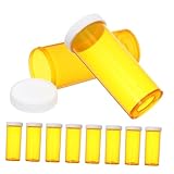 Healvian 10stücke Kunststoff Pillenflasche Leere Medikamentenbehälter Für Reise Und Zuhause Pillenorganizer Für Fischöl Und Tabletten Praktisch Für Büro Und