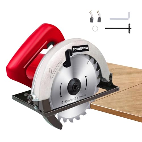 Corte Y Pulido, Tools Sierra Circular Eléctrica 1500W 5500RPM 7-1/4 Pulgadas(185 mm) Profundidad de Corte Ajustable 90°-45° Para Cortadora De Madera/Metal/Plástico