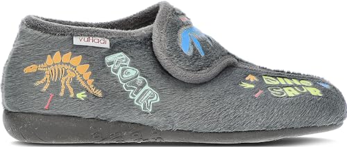 Chaussons Vulladi 4241 Dino antidérapants et faciles à enfiler