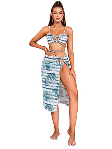 Maillot de bain imprimé tropical XL : ensemble 2 pièces idéal pour vos vacances