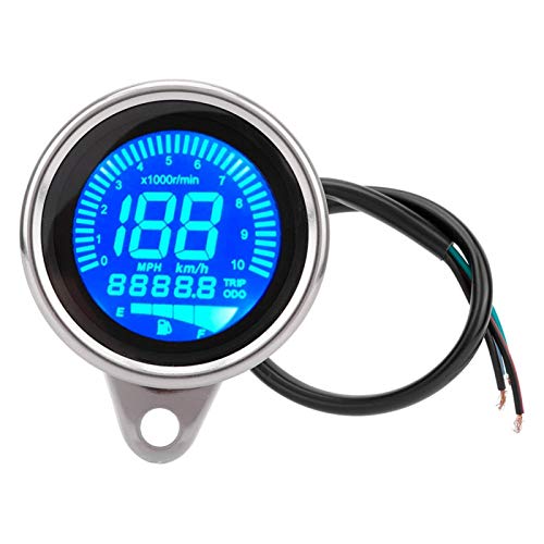 Tacómetro LCD, velocímetro 0-199km/h del odómetro del indicador del tacómetro del LCD de la motocicleta(Electrosilvering)