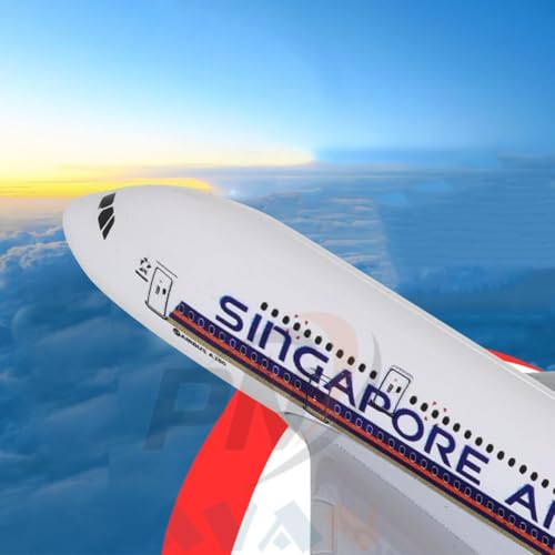 Image of Singapore Airlines Airbus A380 Diecast Airplane Model :Scale Modal 20cm Metal Aircraft with Stand for Adults & Kids (Singapore Airlines)