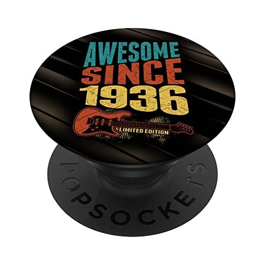 Retro Impresionante Desde 1936 Edición Limitada Guitarrista Cumpleaños PopSockets PopGrip Intercambiable