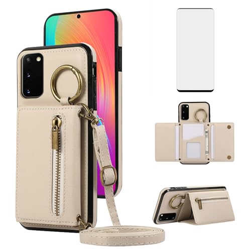 Coque Galaxy S20 Plus Asuwish ZHKLLB US beige housse étui rigide protection durable