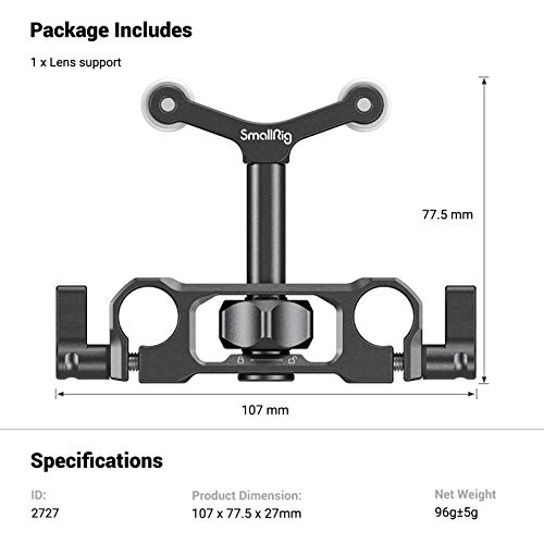 Support d'objectif 108mm rigide SmallRig 2727 pour bague de stabilisation - 7