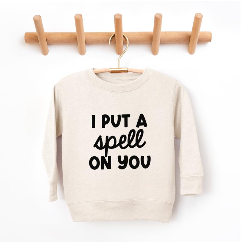 Bump and Beyond Designs Funny Toddler Halloween Sweatshirt for Boys and Girls, I Put a Spell on You4