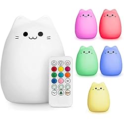 Lamparas Katatori Sweet Ponies Luz Nocturna Infantil LED Gato Grande – Lámpara de Noche - Luz quitamiedos para Niños