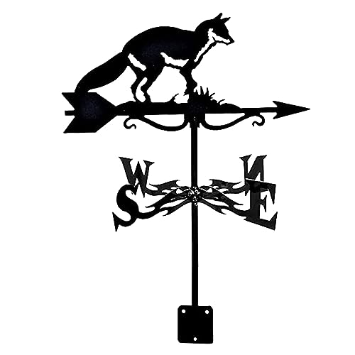 Veleta metálica animal viento vane instrumento de medición de dirección del viento indicador de dirección del viento para tejados jardín patio decoración (color: B) (A)
