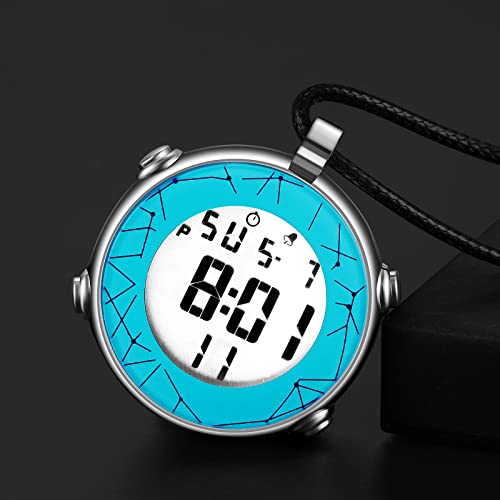 Lancardo Relógio de bolso digital para homens e mulheres com alarme de semana e calendário de lapela