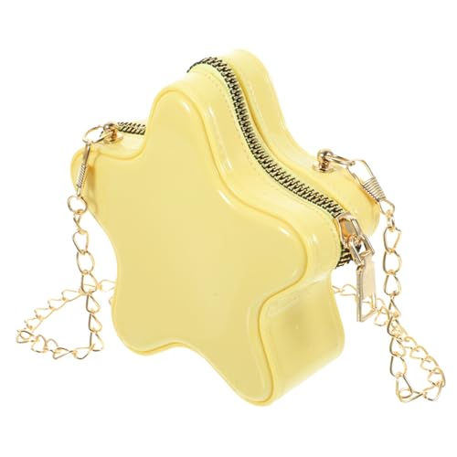 BESPORTBLE Bolso Cruzado Femenino De Hombro Estrella, Estilo Caricatura, Cadena Metálica, Bolso Pequeño Amarillo Para Mujer, Uso Diario Casual, Ligero y Versátil BESPORTBLE Bolso Cruzado Femenino De Hombro Estrella, Estilo Caricatura, Cadena Metálica, Bolso Pequeño Amarillo Para Mujer, Uso Diario Casual, Ligero y Versátil