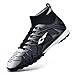 Men's and Women's Strong and Fashionable Football Shoes with Broken Nails, Large-Sized Football Rubber Shoes Black