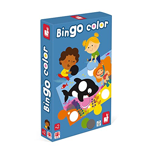 Janod J02693 Wood/Cardboard Bingo Color Matching Game