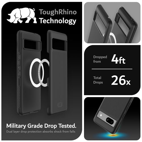 Image of TUDIA MergeGrip Magsafe Compatible for Google Pixel 7a Case - Matte Black