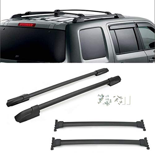 4Pcs Roof Rack Cross Bar Side Rails 2009-2015 for Honda Pilot Luggage Carriers (CrossBars+Side Rails)