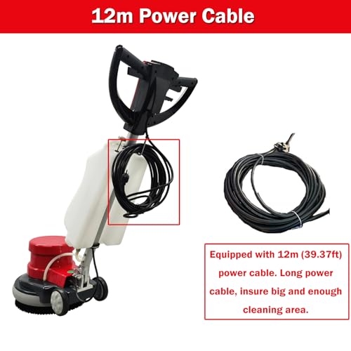 INTSUPERMAI Floor Scrubber Cleaner Heavy Duty Polisher Floor Buffer Machine 17" Tile Scrubber Multifunction Motion Floor Machine 110V