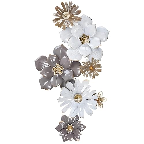 ARIA HOME Vertical 3D Leaf Metal Wall Art, 35" H