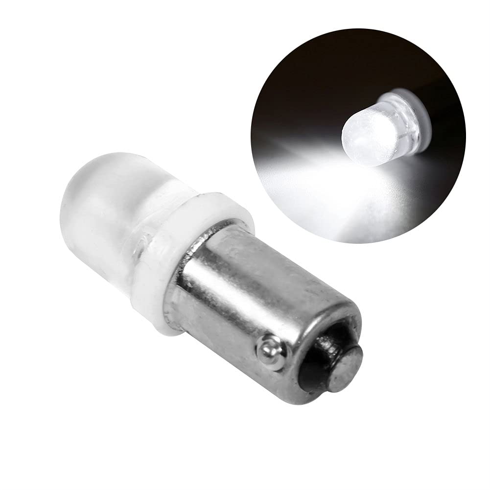 Qiilu 12V x 0.02A 20lm BA9S 8000K Cruscotto Lampadina Auto LED Bianco Cruscotto Lampadina
